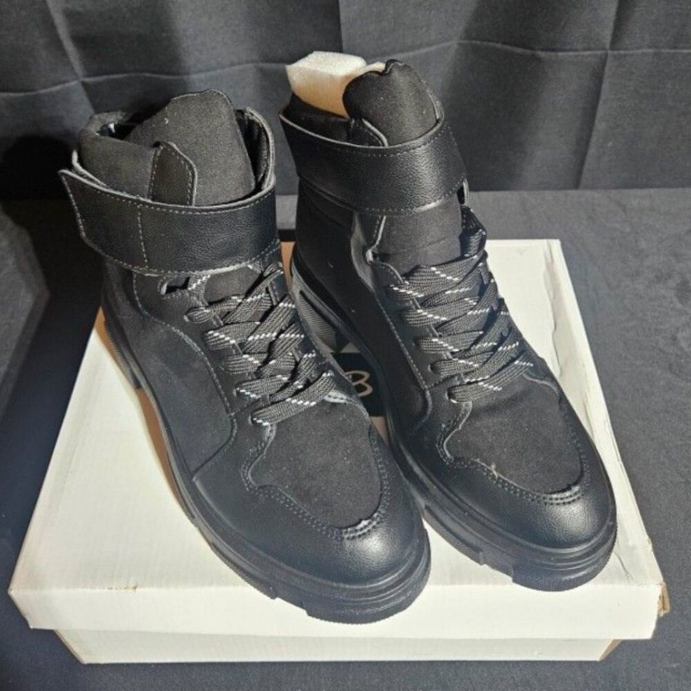 Leather and suede boots